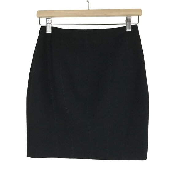 Karen Millen Black Zipper Pencil Skirt  Size 4 - Picture 2 of 9